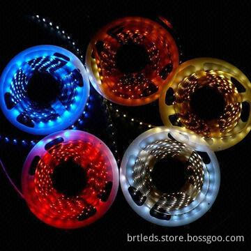 Flexible LED Strips, 3528 Type, Available in Various Colors, 12V DC, 4.8W/Meter